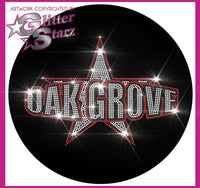 Oak Grove Youth Cheer Bling Fleece Jacket with Rhinestone Logo