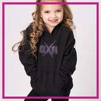 OXA Bling Pullover Hoodie with Rhinestone Logo