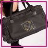 Rogue Athletics Bling Rolling Duffel Bag with Rhinestone Logo