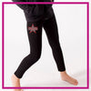 Starlites Dance Team Bling Rollover Leggings with Rhinestone Logo