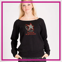 SLOUCH-SWEATSHIRT-burbank-flipstars-GlitterStarz-Custom-Sweatshirts-with-bling-team-logos-rhinestone