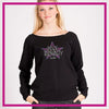 Plus Royalty All-Stars Slouch Sweatshirt with Rhinestone Logo