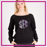 SLOUCH-SWEATSHIRT-south-elite-coast-GlitterStarz-Custom-Sweatshirts-with-bling-team-logos-rhinestone
