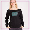 Great Lakes Energy Cheer Slouch Sweatshirt with Rhinestone Logo