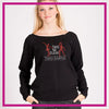 Take the Floor Dance Academy Slouch Sweatshirt with Rhinestone Logo