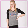 USA Allstars Sporty Tee with Rhinestone Logo