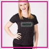 North Bay Mustangs Sparkle Tee with Rhinestone Logo