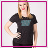 Great Lakes Energy Cheer Bling Sparkle Tee with Rhinestone Logo
