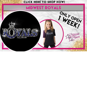 Midwest Royals Bling Fitted Shirt with Rhinestone Logo - Glitterstarz