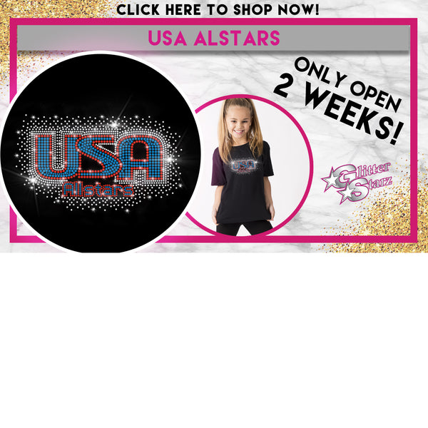 USA Allstars Warmup Jacket and Leggings Set (Front, Arm, and Back