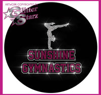Sunshine Gymnastics Bling Fleece Jacket with Rhinestone Logo