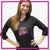 Don't Let Anyone Dull Your Sparkle! Fashion Bling 3/4 Length Sleeve VNeck Shirt with Rhinestone Logo