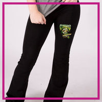 Cougars Competitive Cheerleading Bling Yoga Pants with Rhinestone Logo