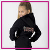 The Dance Factory Relaxed Zip Hoodie with Rhinestone Logo
