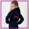 Tri County Elite Relaxed Zip Up Hoodie with Rhinestone Logo