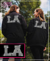 Crystal Collection Bomber Jacket // LA Lightning Rhinestone Logo