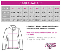 OBCDA Diamonds Cheer Bling Cadet Jacket with Rhinestone Logo