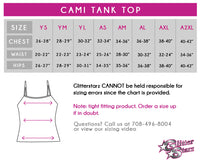 Gemini Gymnastics Academy Bling Cami Tank Top with Rhinestone Logo