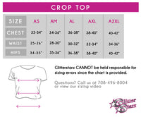 Extreme Cheer-Tumble Bling Crop Top with Rhinestone Logo