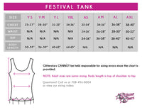 Blizz Allstar Cheerleading Bling Festival Tank with Rhinestone Logo