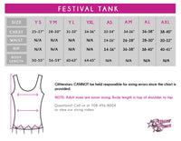 Diamond Cheerleading Bling Festival Tank with Rhinestone Logo