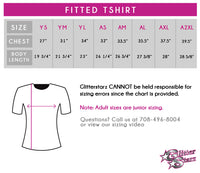 GlitterStarz Bling Basics Fitted Shirt with Custom Team Rhinestone Logo