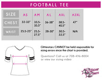 HS Dance Scene Football Tee with Rhinestone Logo