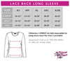 Dance Factory Bling Long Sleeve Lace Back Shirt with Rhinestone Logo