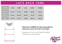 Flaunt Bling Lace Tank with Rhinestone Logo