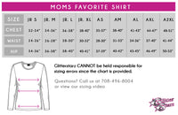 Action Athletics Moms Favorite Bling Top with Rhinestone Logo