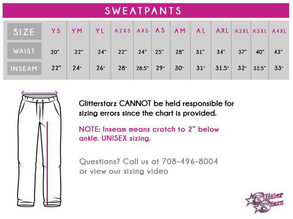 Women's sweatpants best sale size chart