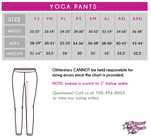 My Heart Beats in 8 Counts Bling Yoga Pants with Rhinestone Logo ...
