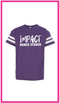 Impact Dance Studio Youth Football Tee with Vinyl Logo
